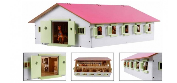 Amazon: Figurine centre équestre avec 9 Boxes pour Chevaux Van Manen 610188 Globe Farming à 60,93€