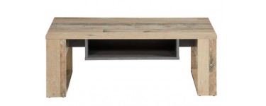 BUT: Table basse Loris imitation bois et béton gris à 89,99€