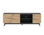 BUT: Meuble TV CAREA Chêne/noir à 199,99€