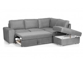 Conforama: Canapé d'angle convertible 4 places en tissu Murphy, Gris clair à 598€
