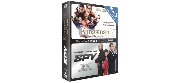 Amazon: Coffret Blu-Ray 2 films Kingsman + Spy à 6,70€