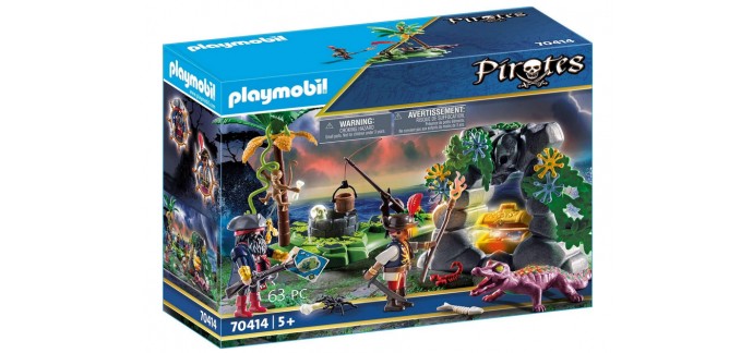 Amazon: Playmobil Repaire du Trésor des Pirates - 70414 à 9,49€