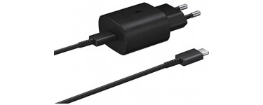 Amazon: Chargeur Secteur Samsung Ultra Rapide 25W Noir EP-TA800 USB type-c à 13,99€