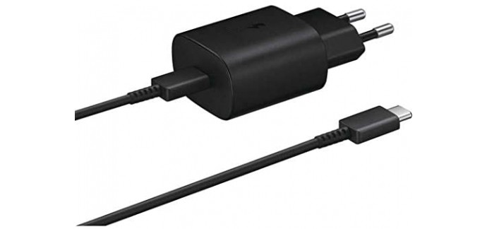 Amazon: Chargeur Secteur Samsung Ultra Rapide 25W Noir EP-TA800 USB type-c à 13,99€