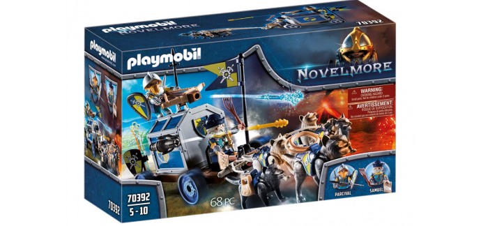 Amazon: Playmobil Char du Trésor des Chevaliers Novelmore - 70392 à 19,99€