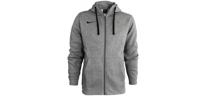 Amazon: Sweat à capuche zippé Nike FZ Fleece TM Club19 - Gris à 39,95€