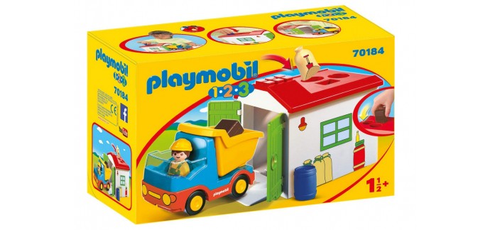 Amazon: Playmobil Ouvrier avec Camion et Garage - 70184 à 18,99€