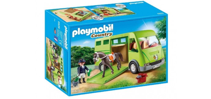 Amazon: Playmobil Cavalier avec Van et Cheval - 6928 à 31,49€