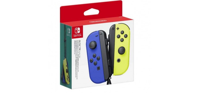 Amazon: Paire de Manettes Nintendo Switch Joy-Con Gauche Bleue/Droite Jaune Néon à 64,99€