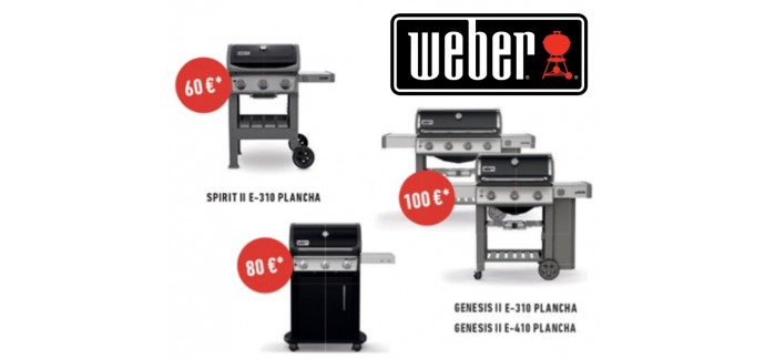 Weber: Jusqu'à 100€ remboursés sur une sélection de Barbecues
