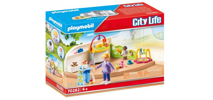 Amazon:  Playmobil Espace crèche pour bébés - 70282 à 15,90€