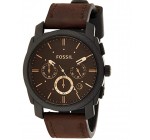 Amazon: Montre chronographe Fossil FS4656IE en cuir Brun pour Homme à 119,25€
