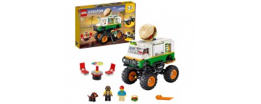 Amazon: LEGO Creator 3in1 Le Monster Truck à hamburgers, Tout-terrain,Tracteur Hauler - 31104 à 41,80€