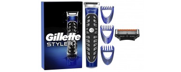 Amazon: Tondeuse 3en1 Gillette Proglide Styler, 3 Sabots Interchangeables + 1 Lame de Recharge à 13,87€