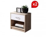 BUT: Lot de 2 tables de chevet BART à 33,99€