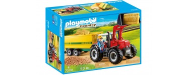 Amazon: Playmobil Grand Tracteur avec Remorque - 70131 à 32,90€