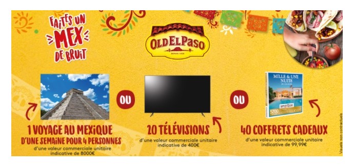 Intermarché: 1 voyage d'une semaine pour 4 personnes au Mexique + 20 téléviseurs + 40 coffrets cadeaux à gagner