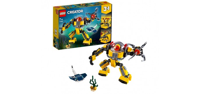 Amazon: LEGO Creator Le robot sous-marin - 31090 à 16,99€