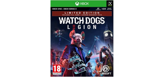 Amazon:  Watch dogs Legion - Edition Limited Edition sur Xbox One/Xbox Series X à 39,99€