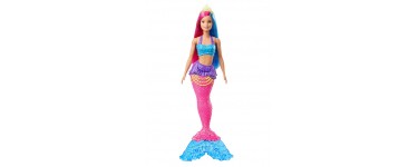 Amazon: Poupée Dreamtopia Barbie sirène aux cheveux roses et bleus à 15€