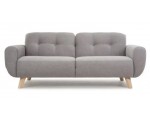 Cdiscount: Canapé Fixe 3 places Made in France. - HEXAGONE - MORA - Tissu Gris Clair à 399€