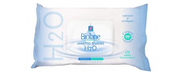 Amazon: 72 lingettes bébé nettoyantes épaisses H2O Biolane à 1,99€