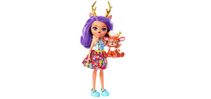Amazon: Mini poupée Enchantimals Danessa Biche et figurine animale Sprint à 8,85€