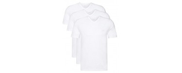 Amazon: Lot de 3 T-Shirts BOSS en Coton à col V Homme (Taille S) à 29,32€ 