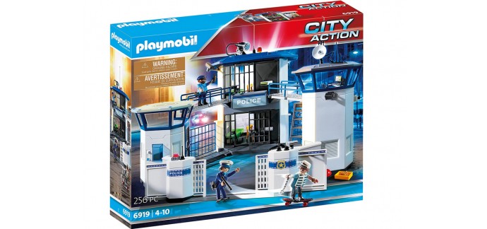 Amazon: Playmobil Commissariat de Police avec Prison - 6919 à 69,99€