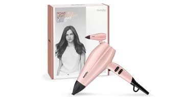 Amazon: Sèche-cheveux  Babyliss Rose Blush 2200W Design Léger - 5337PRE à 30,99€