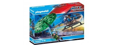 Amazon: Playmobil Police Hélicoptère de Police et Parachutiste - 70569 à 23,89€