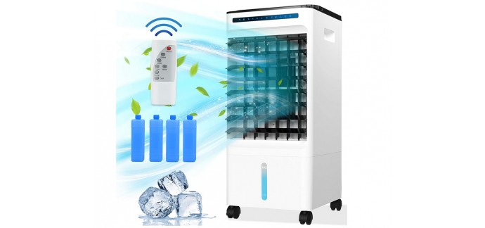 Amazon: Climatiseur Portable avec Réservoir d'eau 5L, 3 Modes,3 Vitesses, Télécommande à 129,99€
