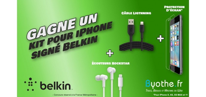Byothe: Un kit d’accessoires Belkin pour iPhone à gagner