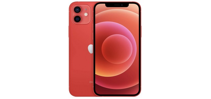 Amazon:  Apple iPhone 12 - 64 Go - Rouge à 799€