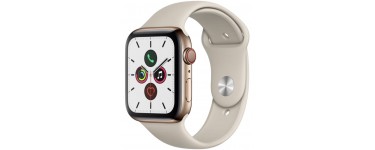 Boulanger: Montre connectée Apple Watch 44MM Series 5 Acier Or/Gris Sable à 399€
