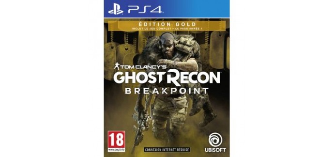 Fnac: Tom Clancy's Ghost Recon Breakpoint Edition Gold sur PS4 à 10,91€