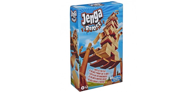 Amazon: Jeu de société Jenga Bridge Hasbro à 20,06€