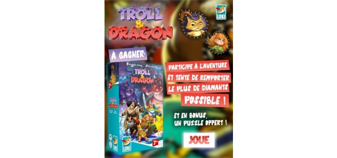 Gulli: 10 lots comportant 1 jeu de société "Troll & Dragon" + 1 puzzle à gagner
