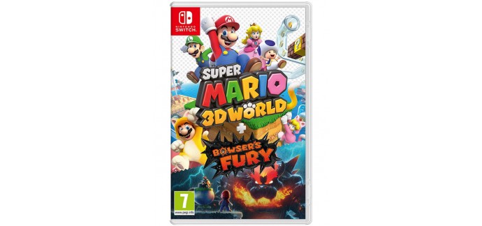 Amazon: Jeu Super Mario 3D World + Bowser's Fury sur Nintendo Switch à 44,49€