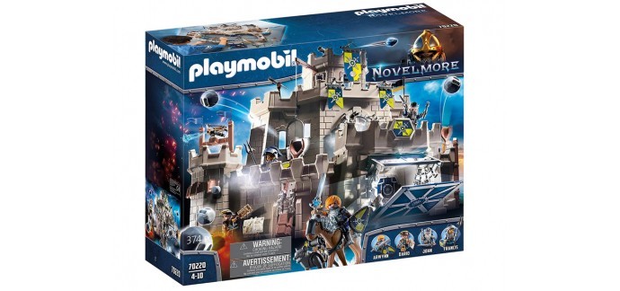 Amazon: Playmobil Grand Château des Chevaliers Novelmore - 70220 à 135,01€