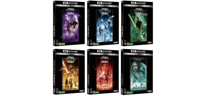 Fnac: 2 films Star Wars en DVD, Blu-ray ou Blu-ray 4K achetés = le 3e offert