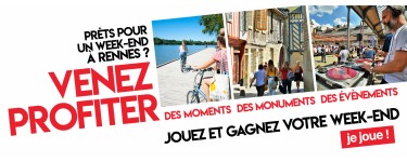 Tourisme Rennes: 1 week-end pour 2 personnes à Rennes les 03 et 04 juillet avec des activités