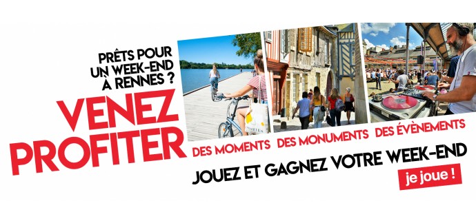 Tourisme Rennes: 1 week-end pour 2 personnes à Rennes les 03 et 04 juillet avec des activités