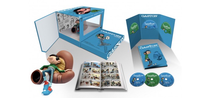 Amazon: Coffret collector Gaston : l'intégrale de l'animation en DVD + l'album de 300 pages + 1 figurine à 