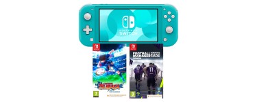 Auchan: Console Nintendo Switch Lite Turquoise + 2 jeux (Captain Tsubasa + Football Manager 2021) à 239,97€
