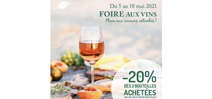 Botanic: -20% dès 2 bouteilles de Vins achetées pendant la Foire aux Vins