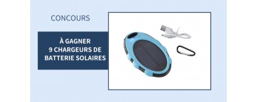 Notre Temps: 9 chargeurs de batterie solaires à gagner