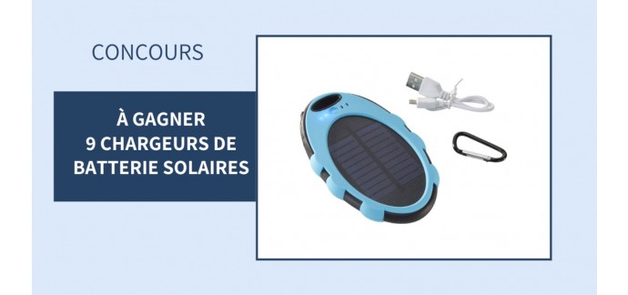 Notre Temps: 9 chargeurs de batterie solaires à gagner