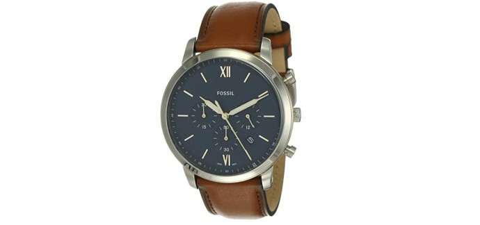 Amazon: Montre chronographe Fossil FS5453 pour homme avec bracelet en cuir à 87,12€