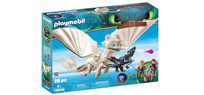 Amazon: Playmobil Furie Éclair et Bébé Dragon avec Enfants - 70038 à 27,99€